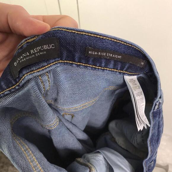 Banana Republic Jeans Womens 30 Long High Rise Straight Modest Business Casual - Picture 8 of 9